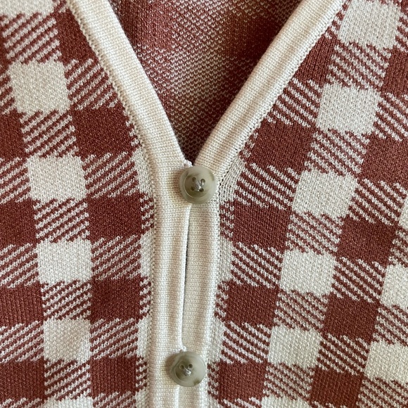 Madewell Carmon Cardigan Crop Gingham - Picture 3 of 8